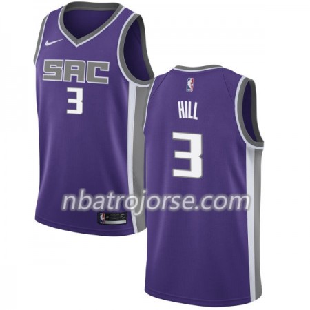 Män Sacramento Kings Tröja George Hill 3 Nike 2017-18 Lila Swingman